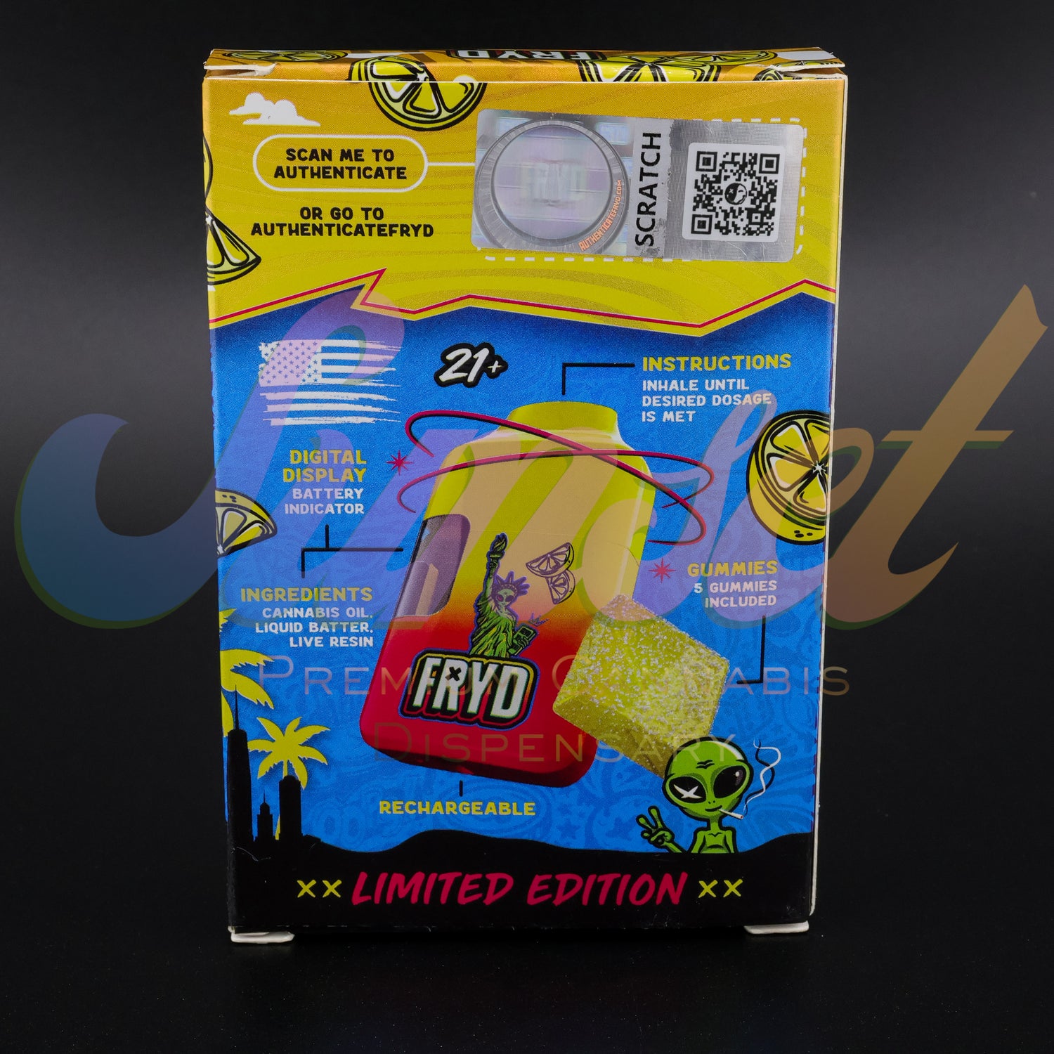 FRYD Extracts - Liberty Twisted Tea (PLUMA 3 G / 5 Gummies - HYBRID)